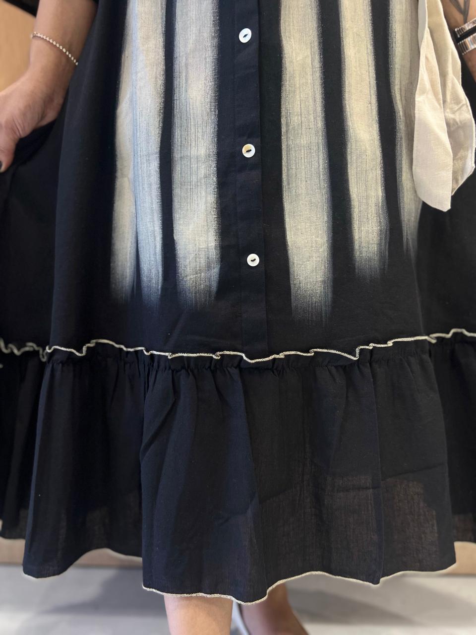 Pure Cotton Midi Black color