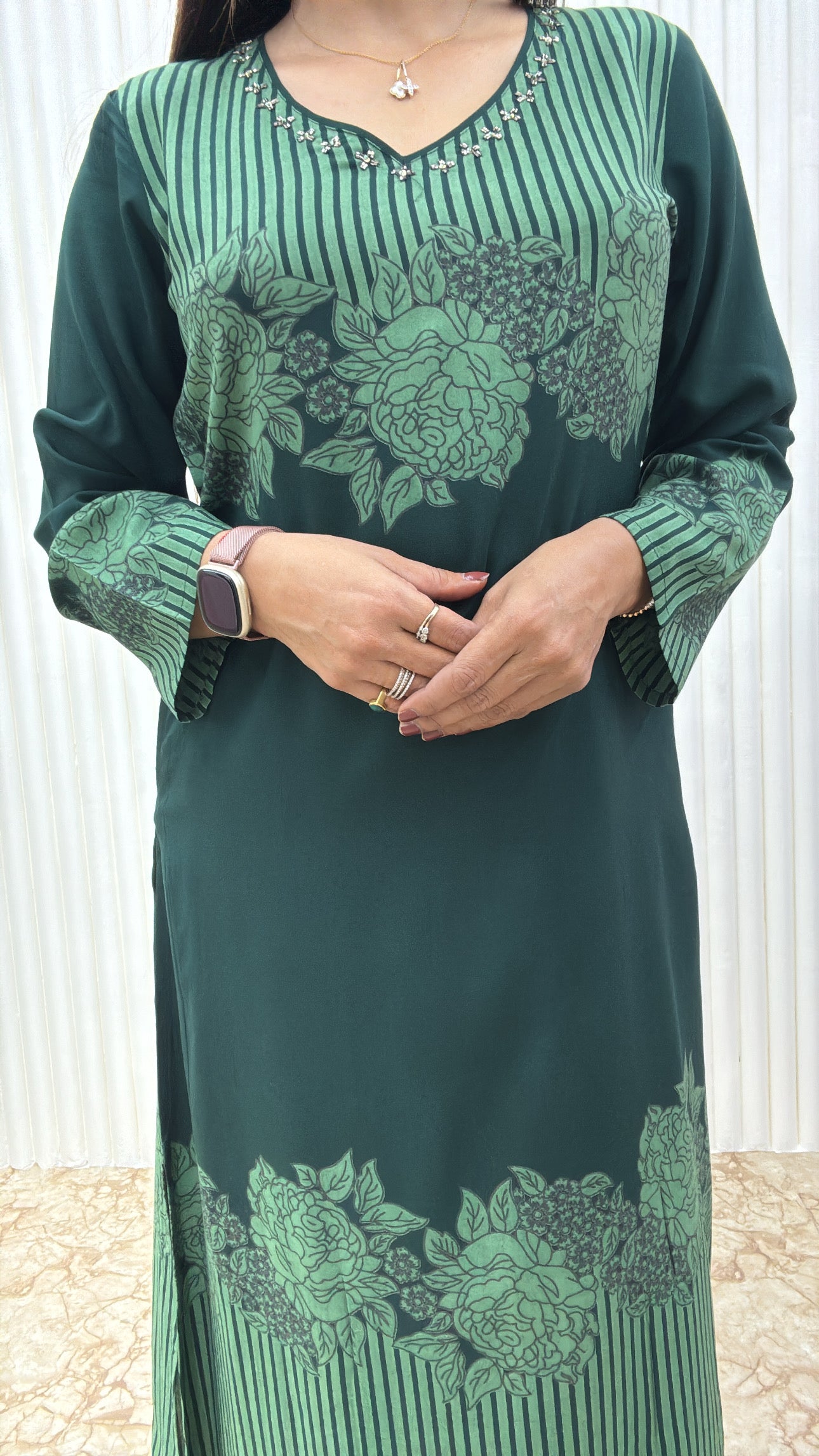Printed Viscose German Rayon Kurta Set with Plazo Pants | C-Cut Design & Side Pockets"