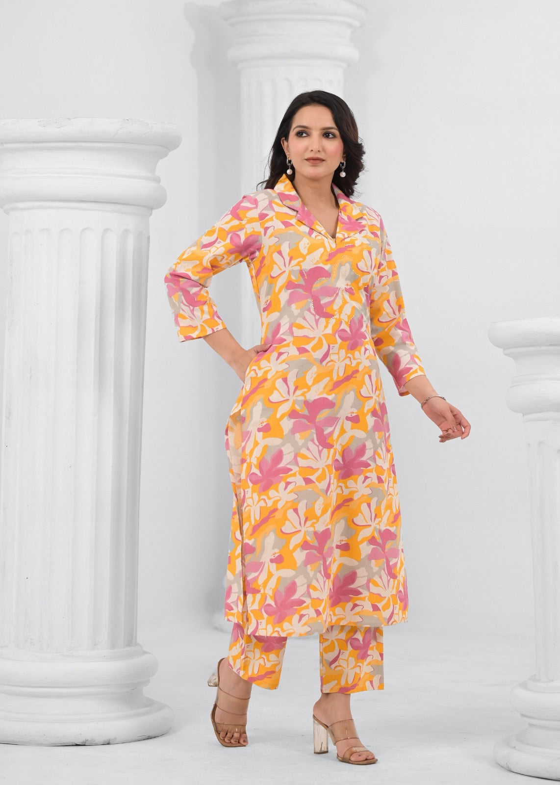 Pure Flex Cotton Coord Set- Discharge Print