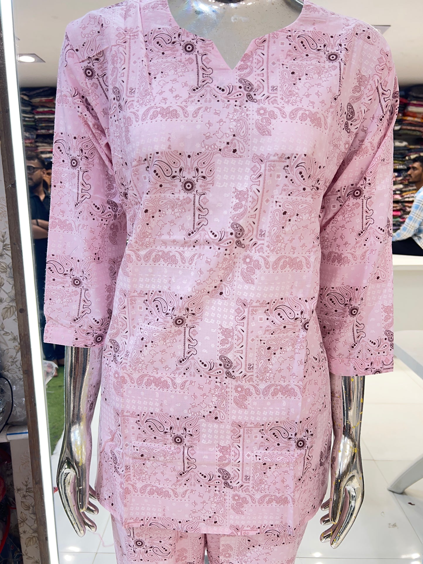 Pure Cotton Nightsuits Pink Color