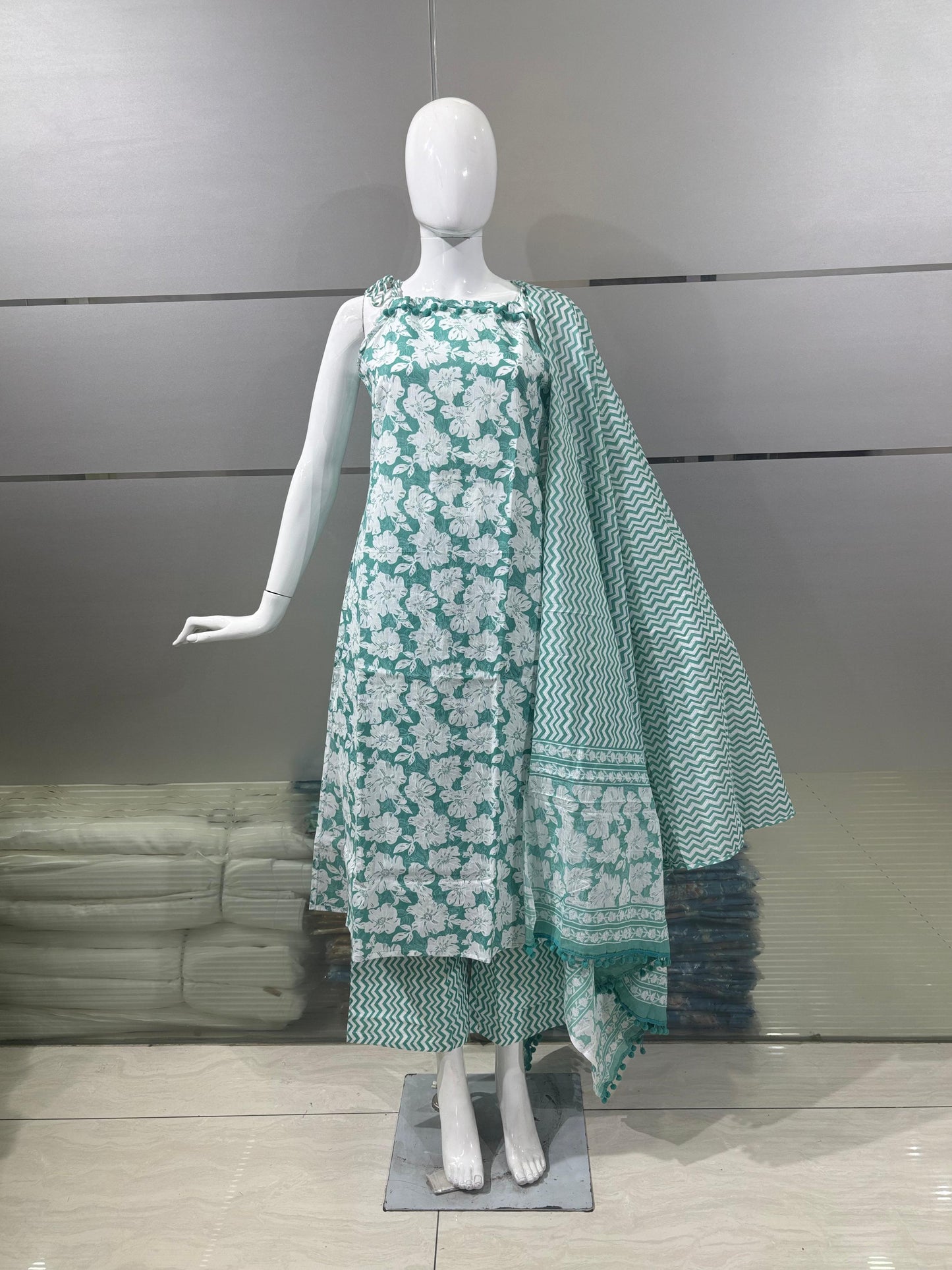 Halter Neck Cotton Palazzo set