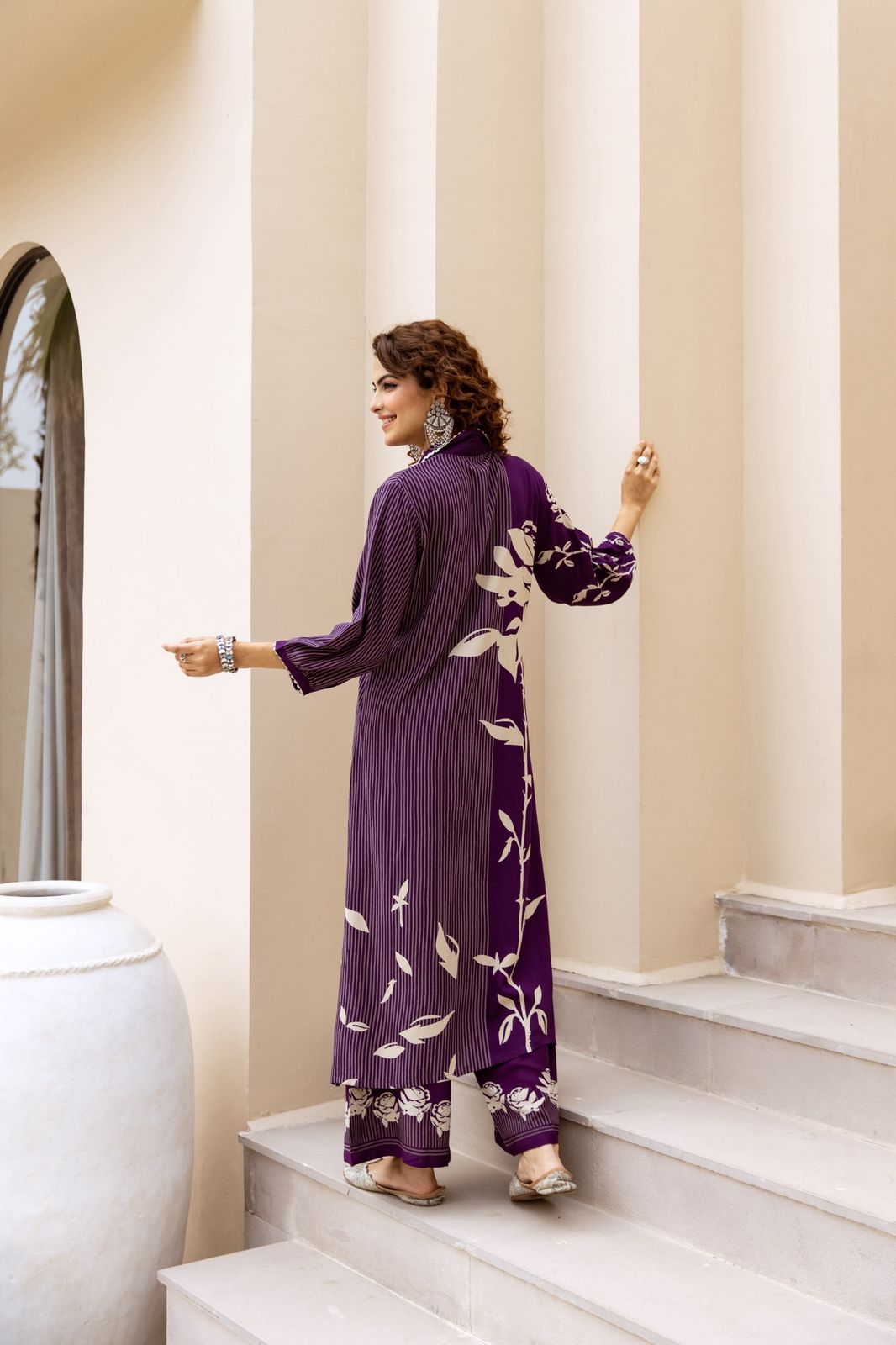 Premium Viscose German Rayon Long Co-ord Set | C-Cut Pattern & Plazo Pants"