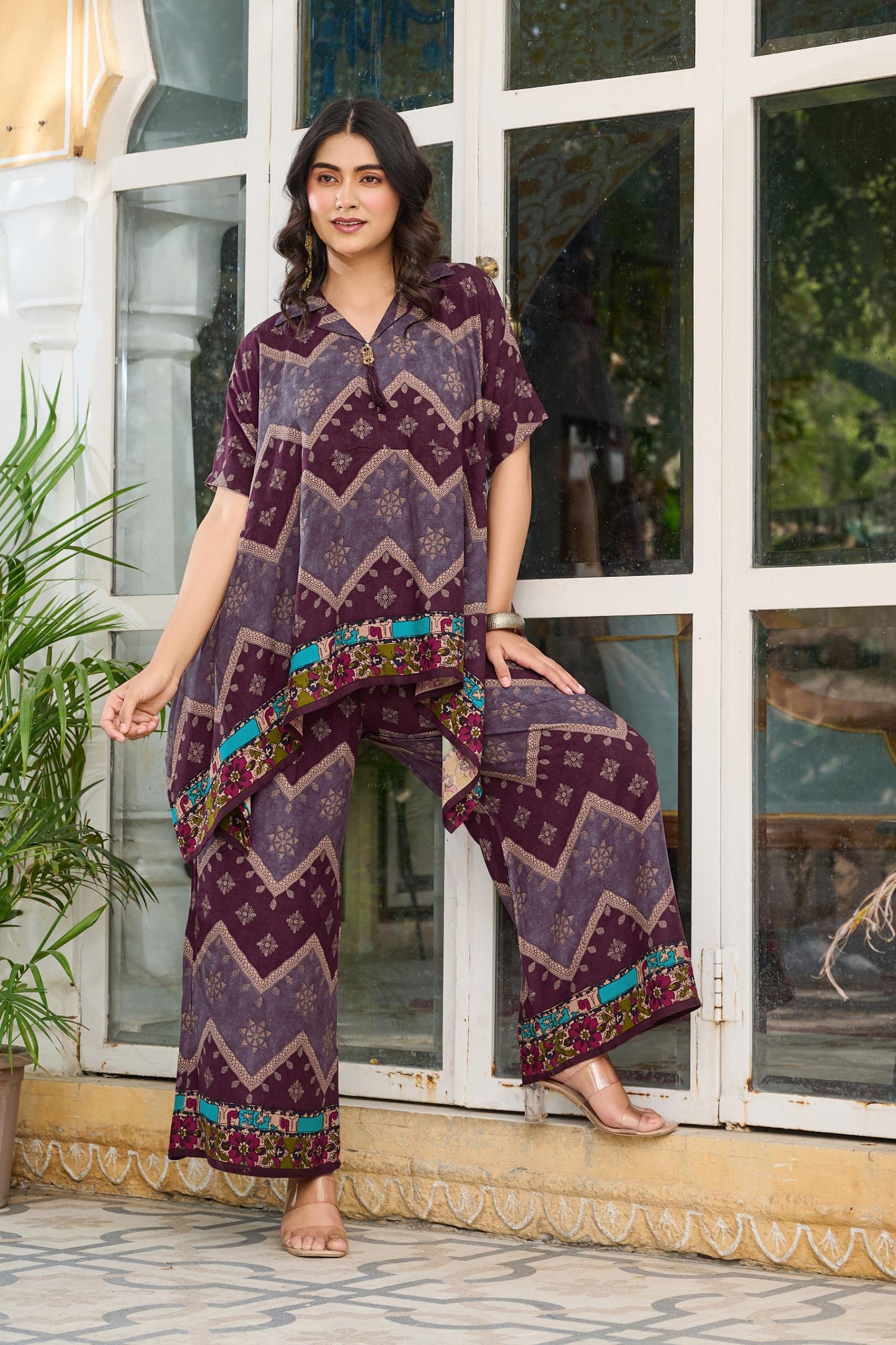 Premium Rayon Kaftan Style Cord-Set for Women β Summer Wear | 3 Colors