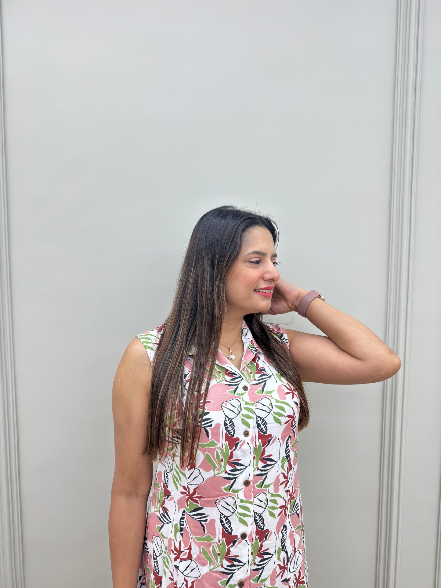 Ryeon Premium Cotton Midi Dress with Pockets – Elegant & Comfortable Everyday Wear 2 colur