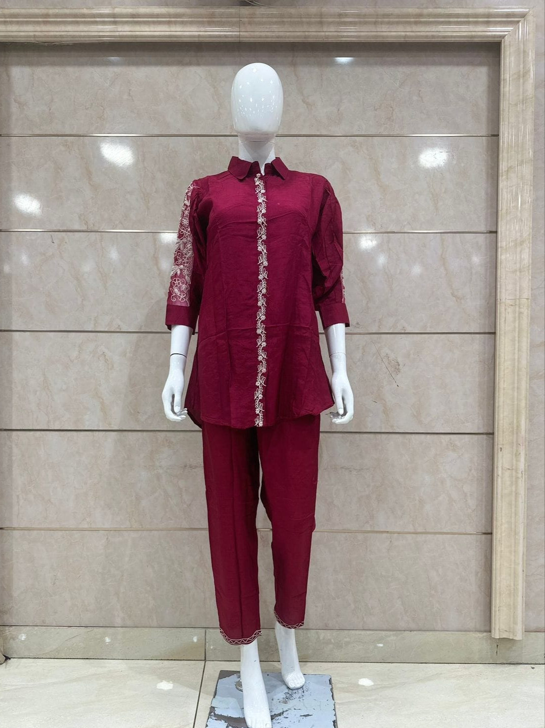 Pure Dola Silk 2pc Set Party Wear Rani Pink Color