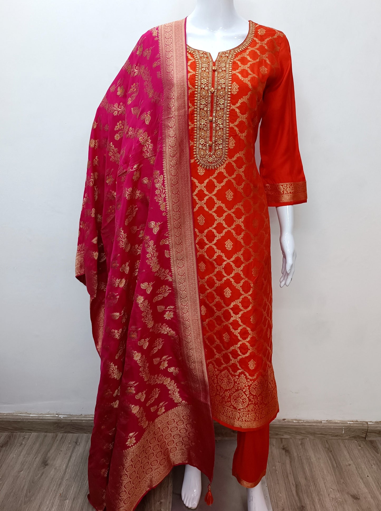 Kanjivaram Banarasi 3pc Suit