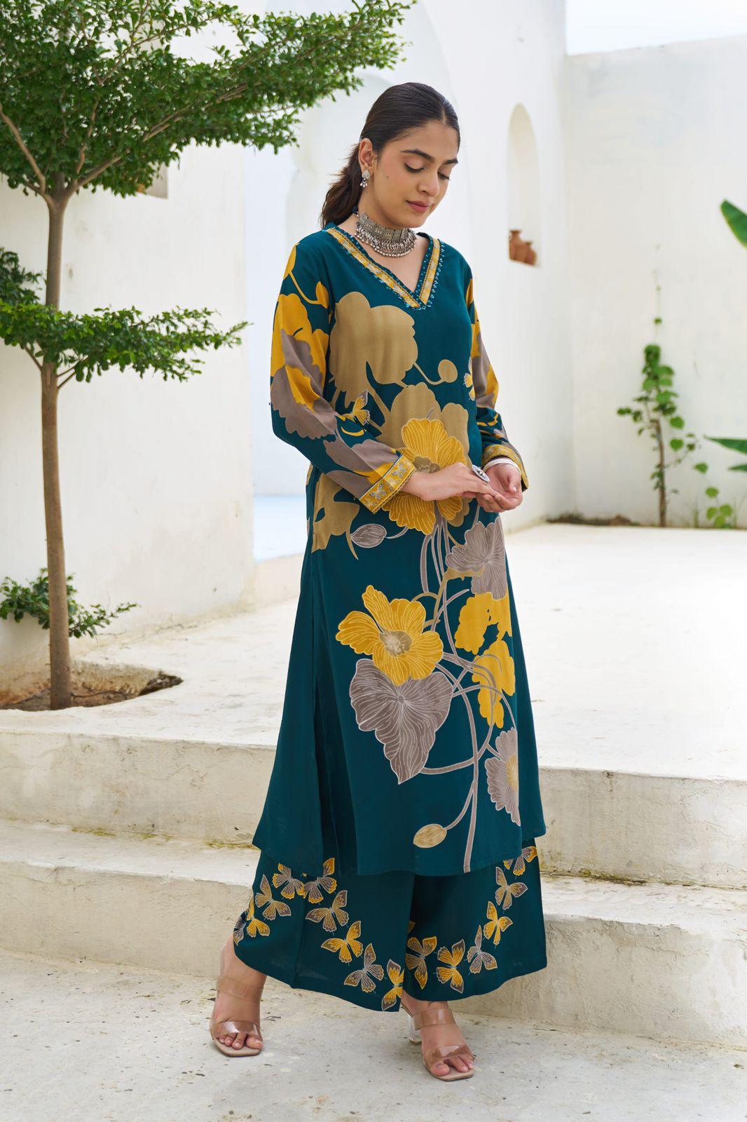 German Rayon Green 2pc Suit