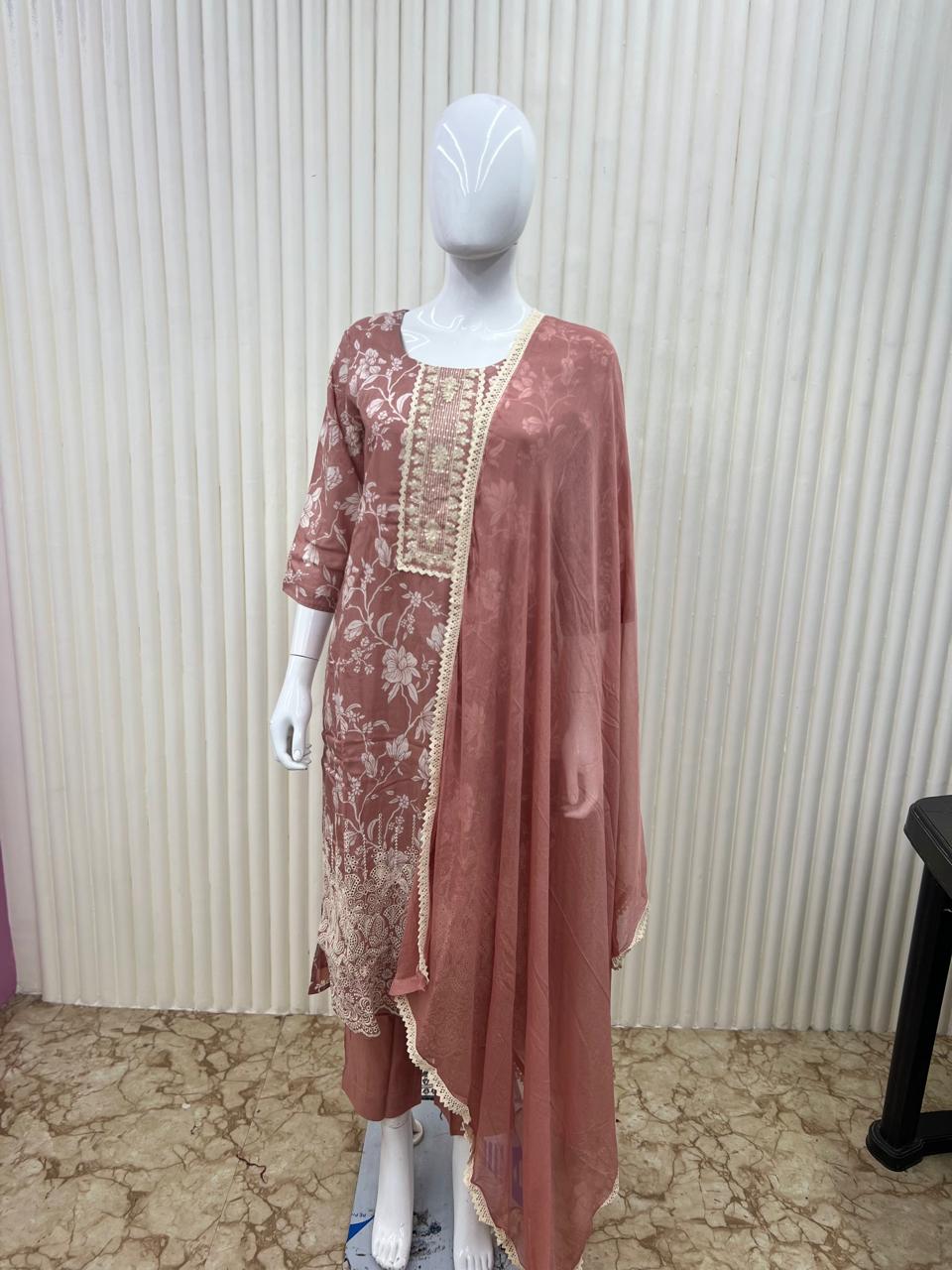 Muslin Pink 3pc Set