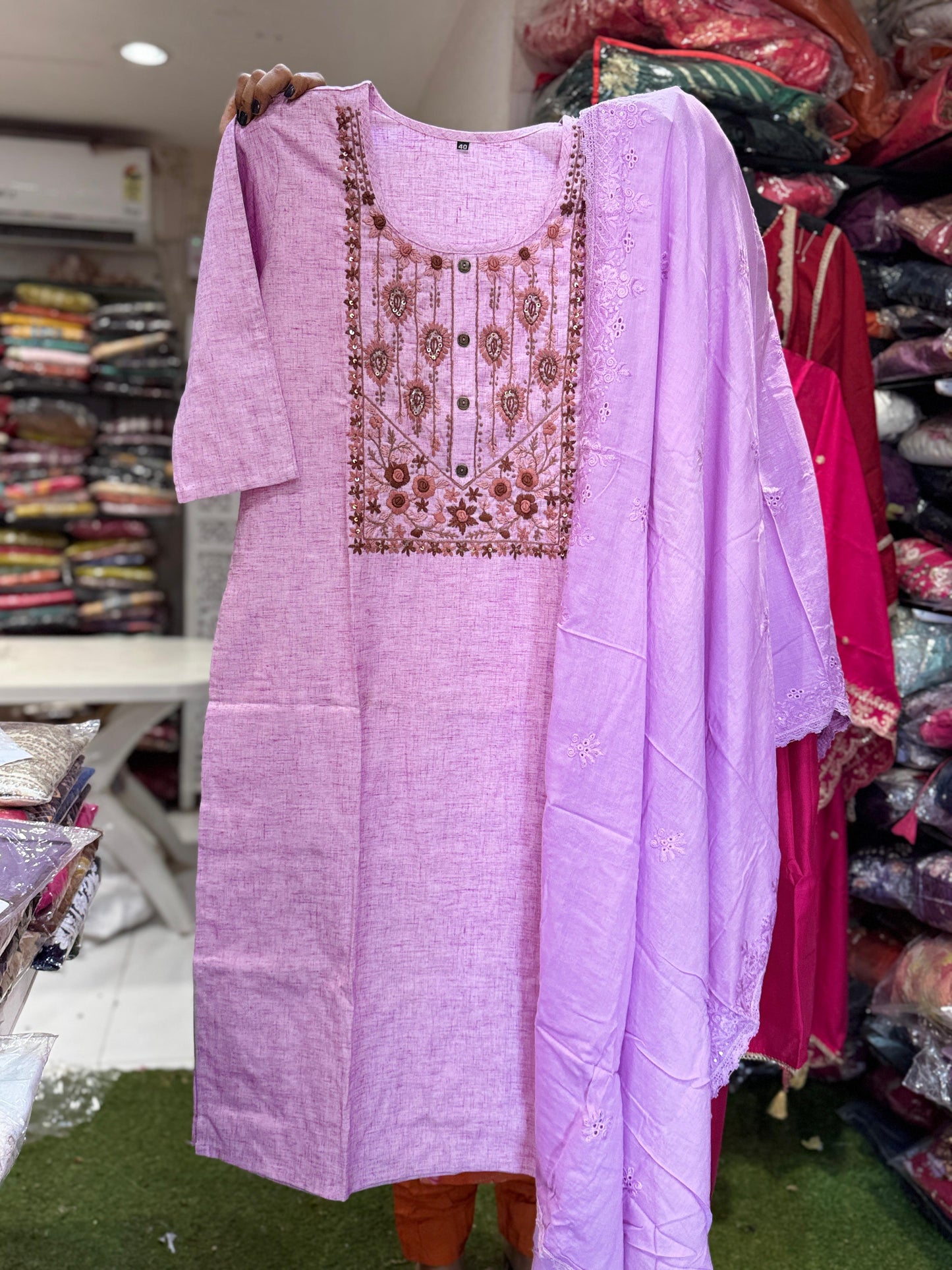 Cotton Light Purple 3pc Set