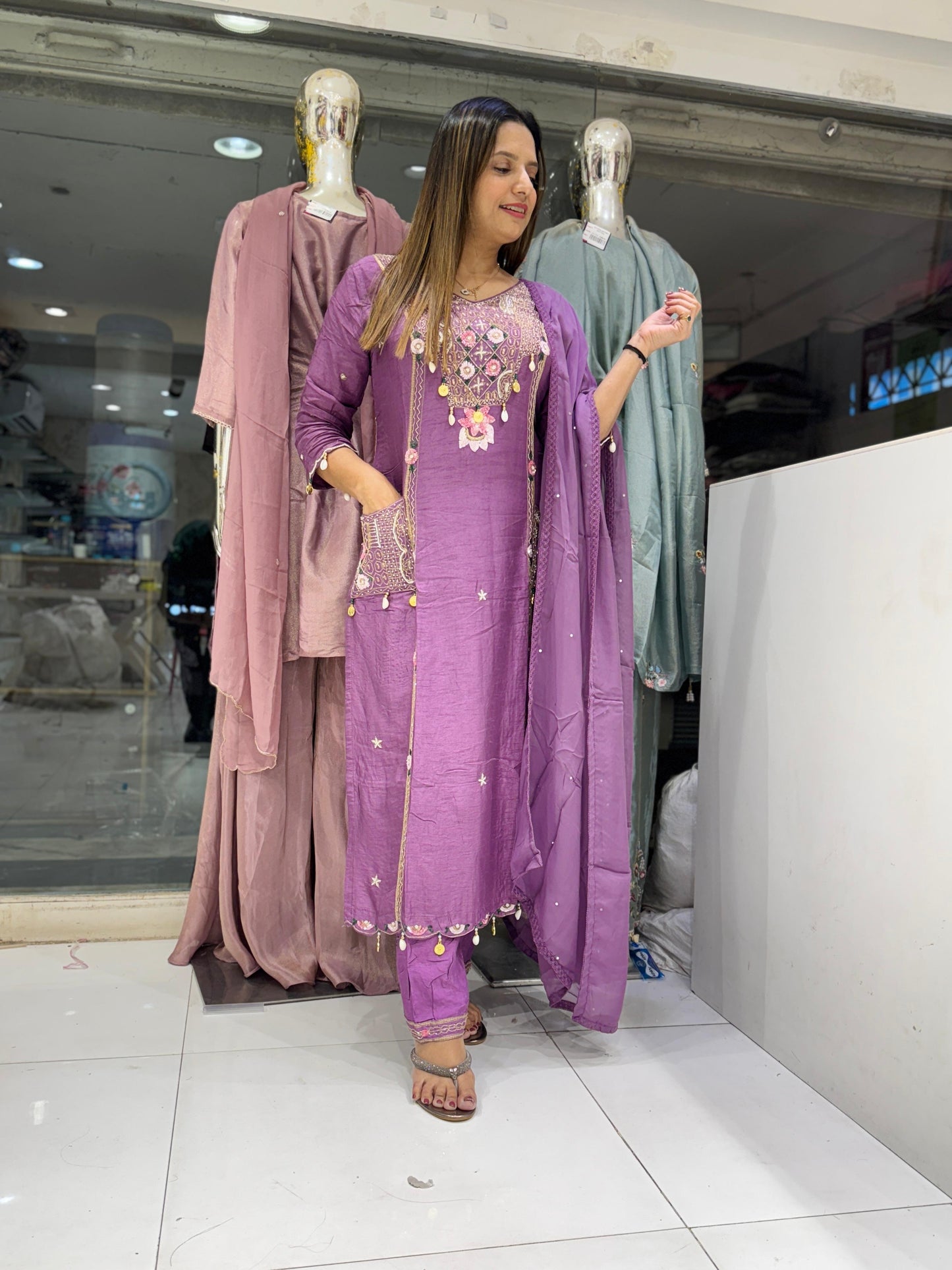 Dola Silk Purple 3pc Set