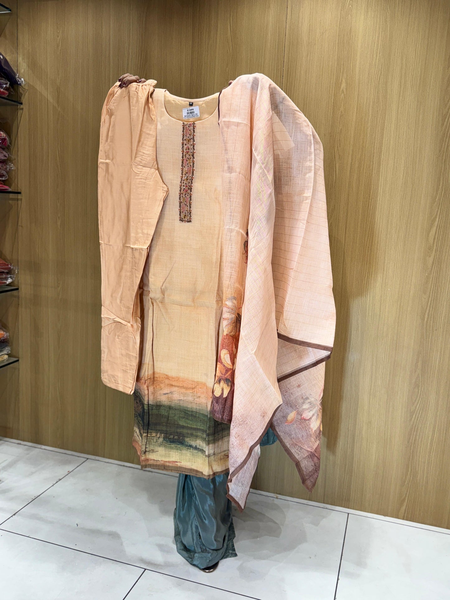 Linen Silk Cream 3pc Set