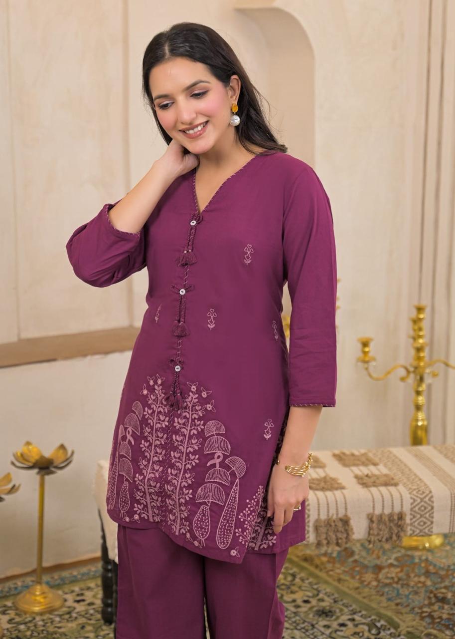 Cotton Mazenta 2pc Set