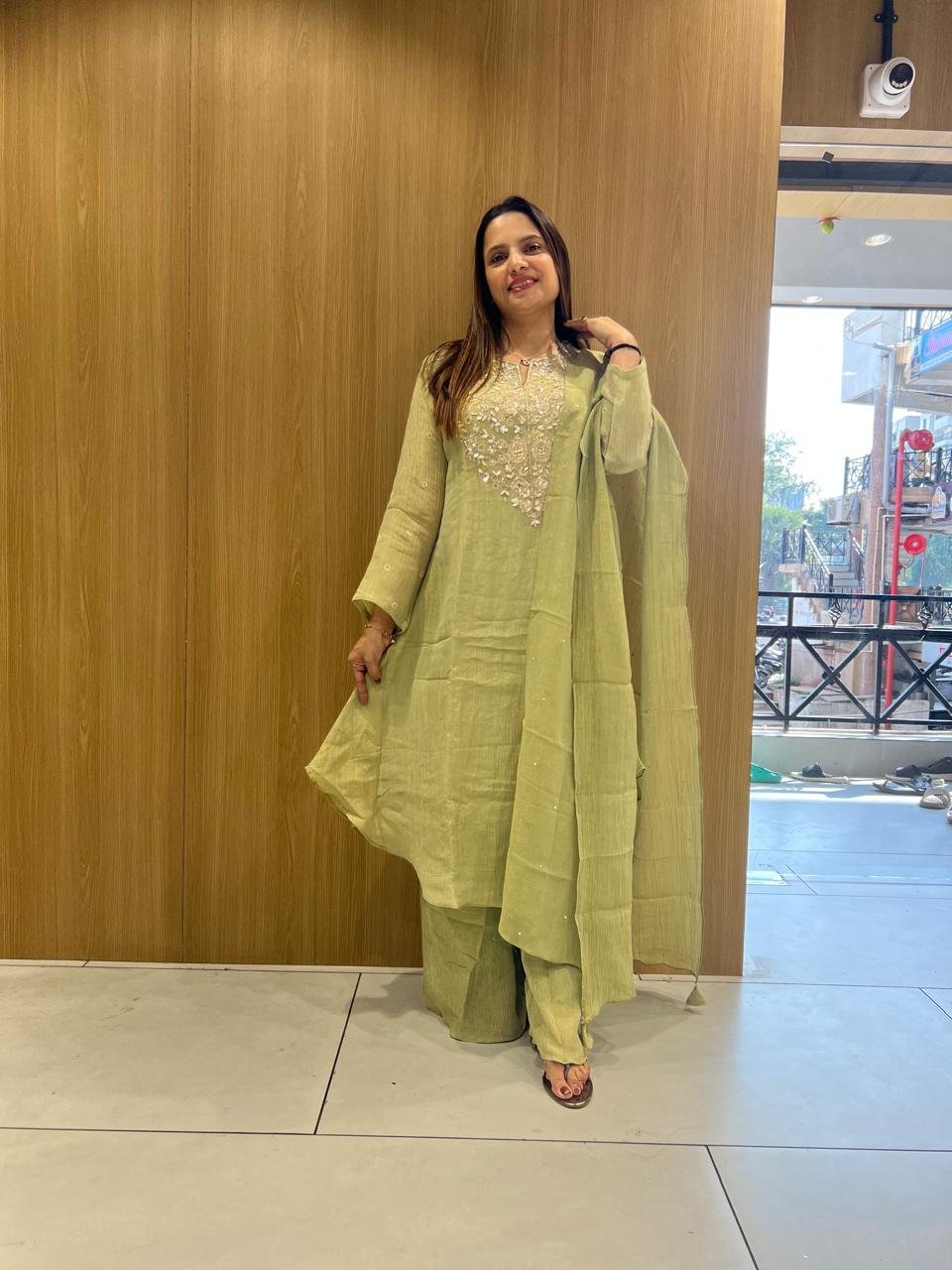 Crush Tissue Pista Green 3pc Set