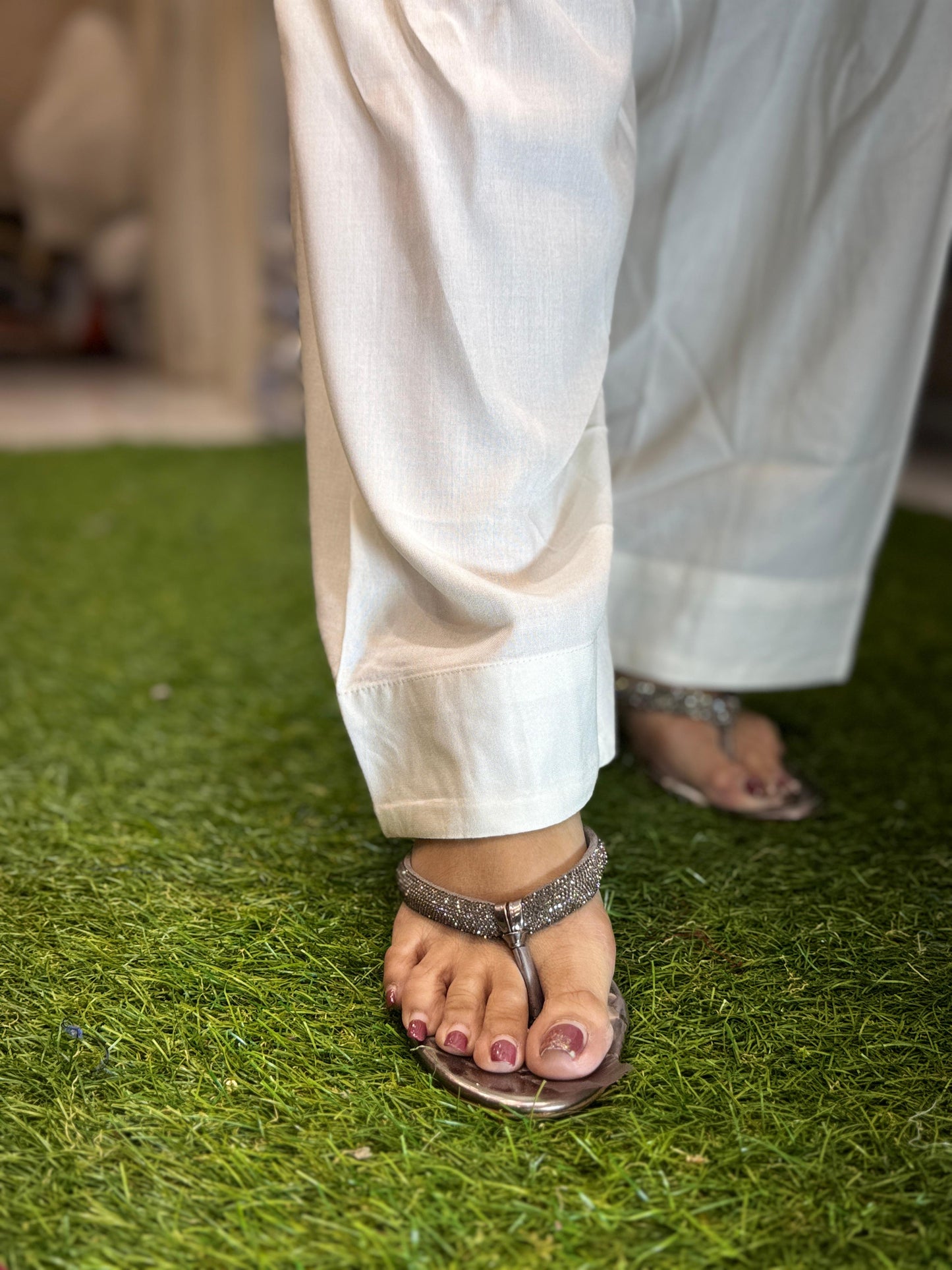 German Rayon Multicolor Farsi Salwar 2pc Set