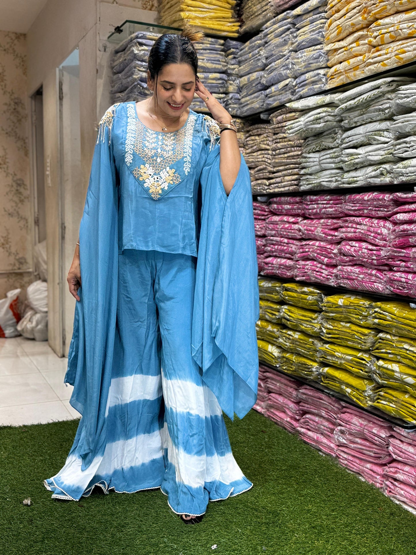 Crep Aqua Blue 3pc Set