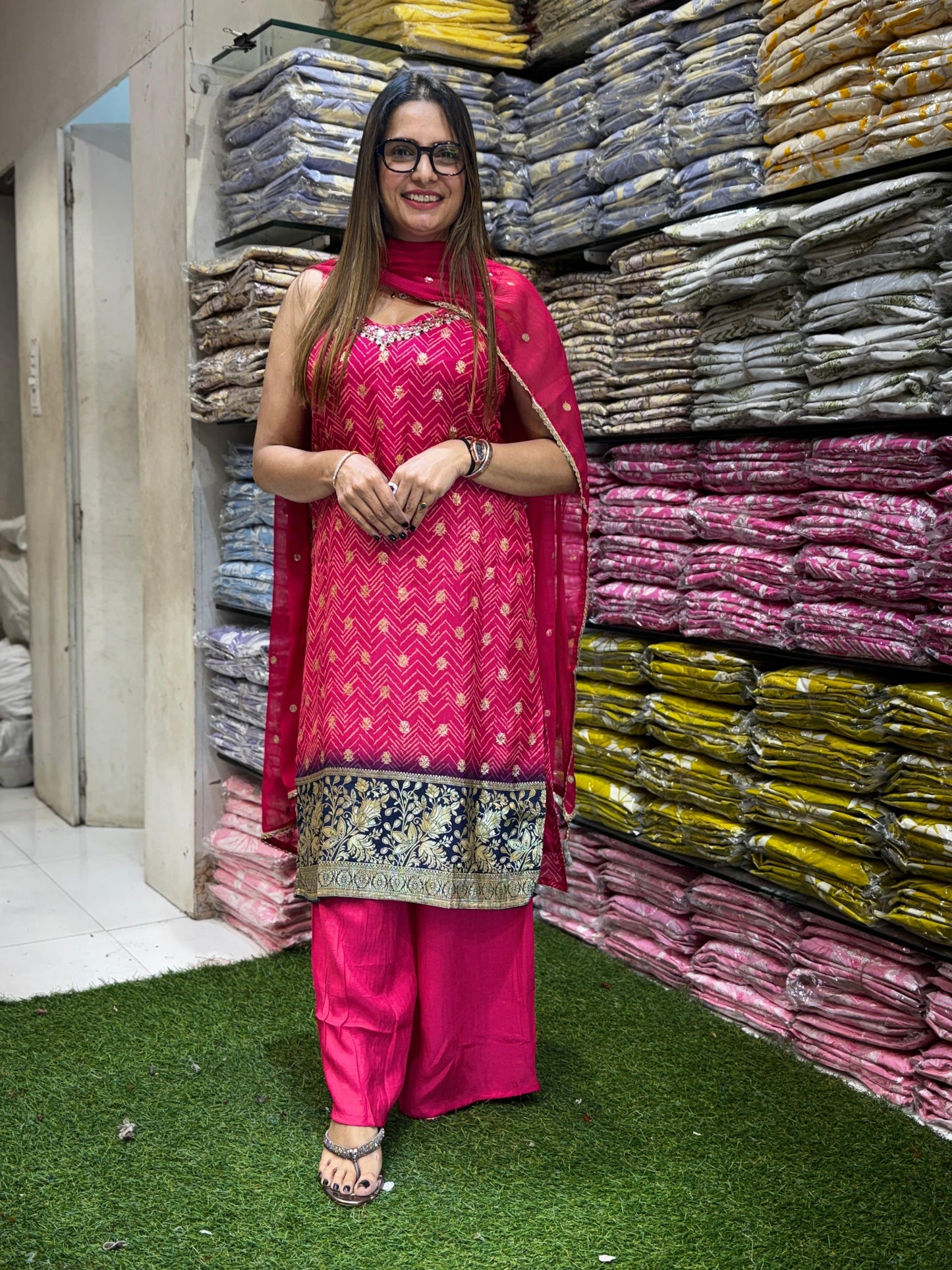 Crep Rani Pink 3pc Set