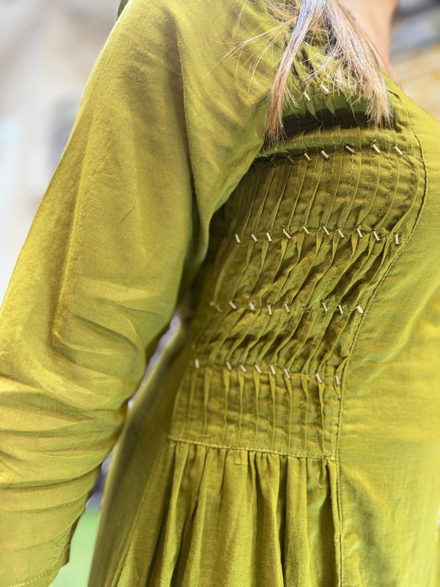 Mull Cotton Mahendi Green 3pc Set