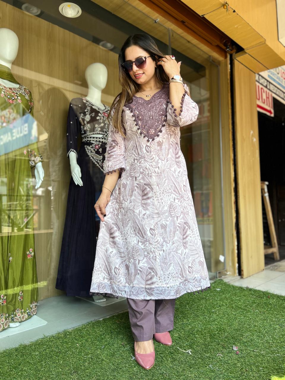 Mull Cotton Purple 2pc Set