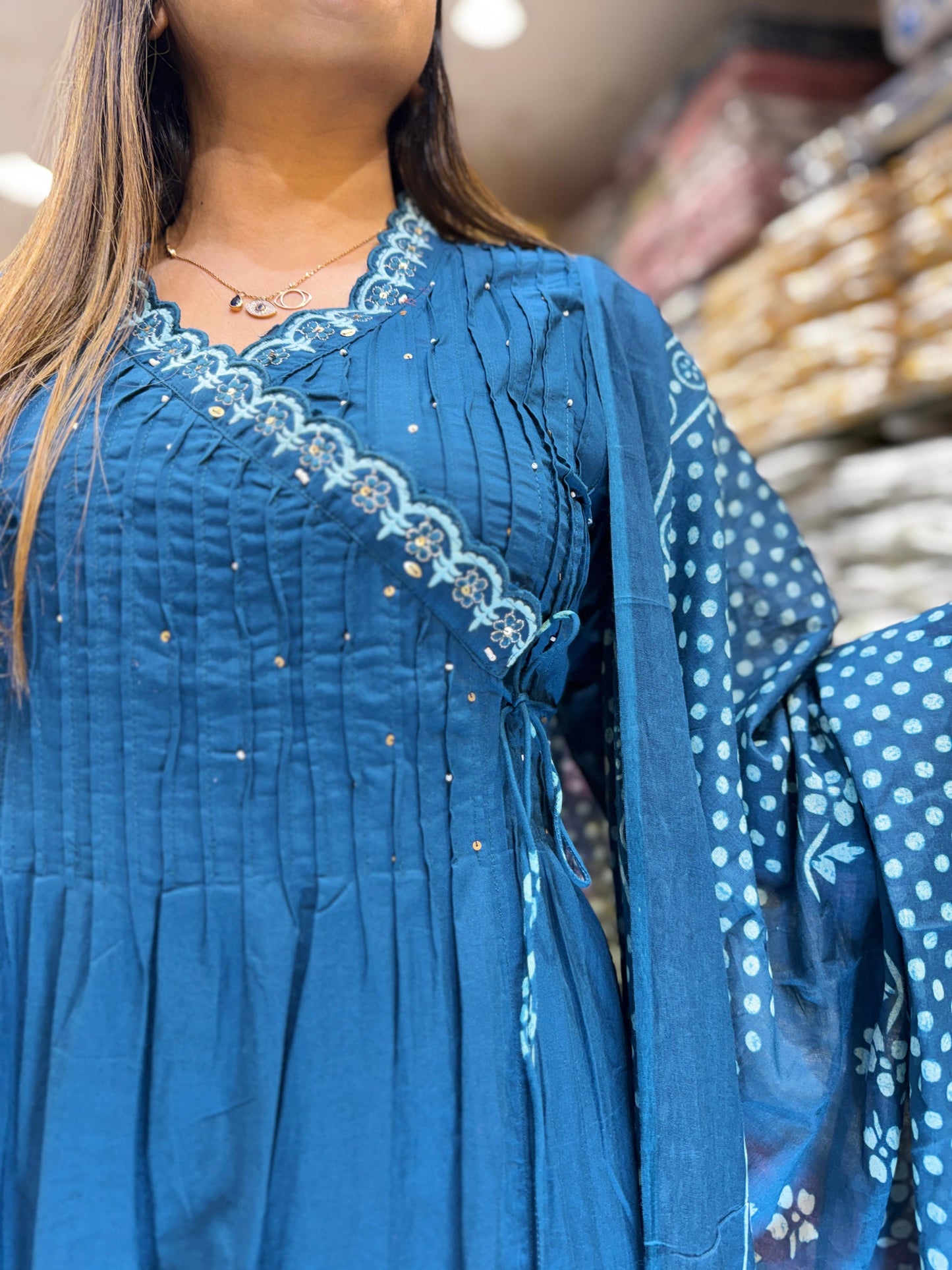 Pure Cotton Teal Blue 3pc Set