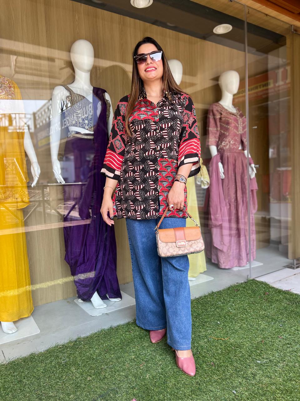 Pure Modal Crep Black Shirt