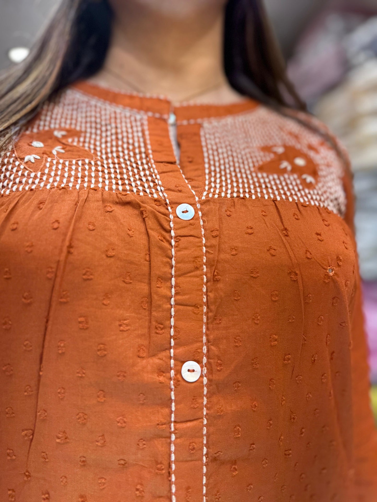 Pure Doby Cotton Orange 2pc Set