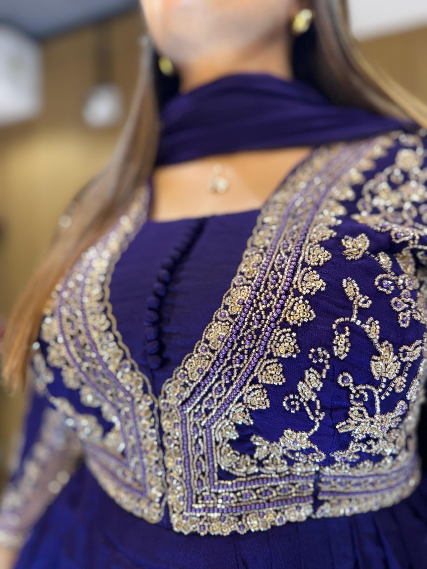 Pure Chinon Purple Gown