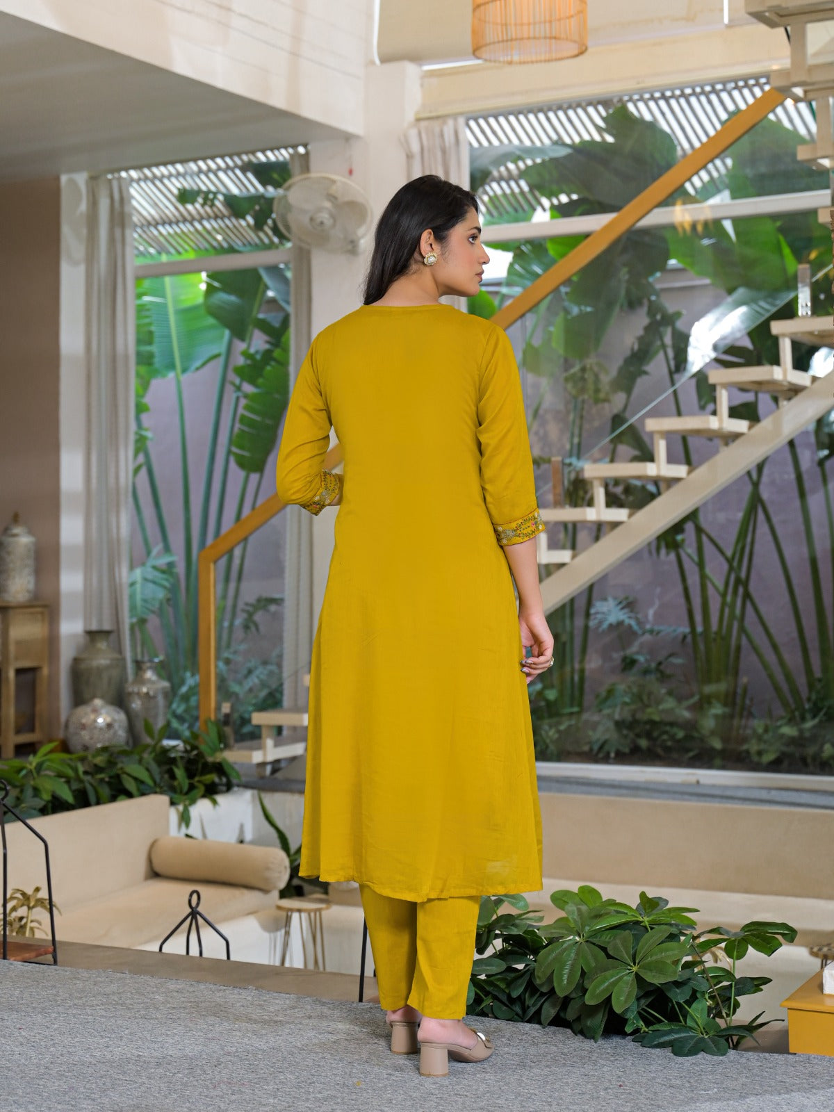 Pure Mull Cotton Yellow 3pc Set