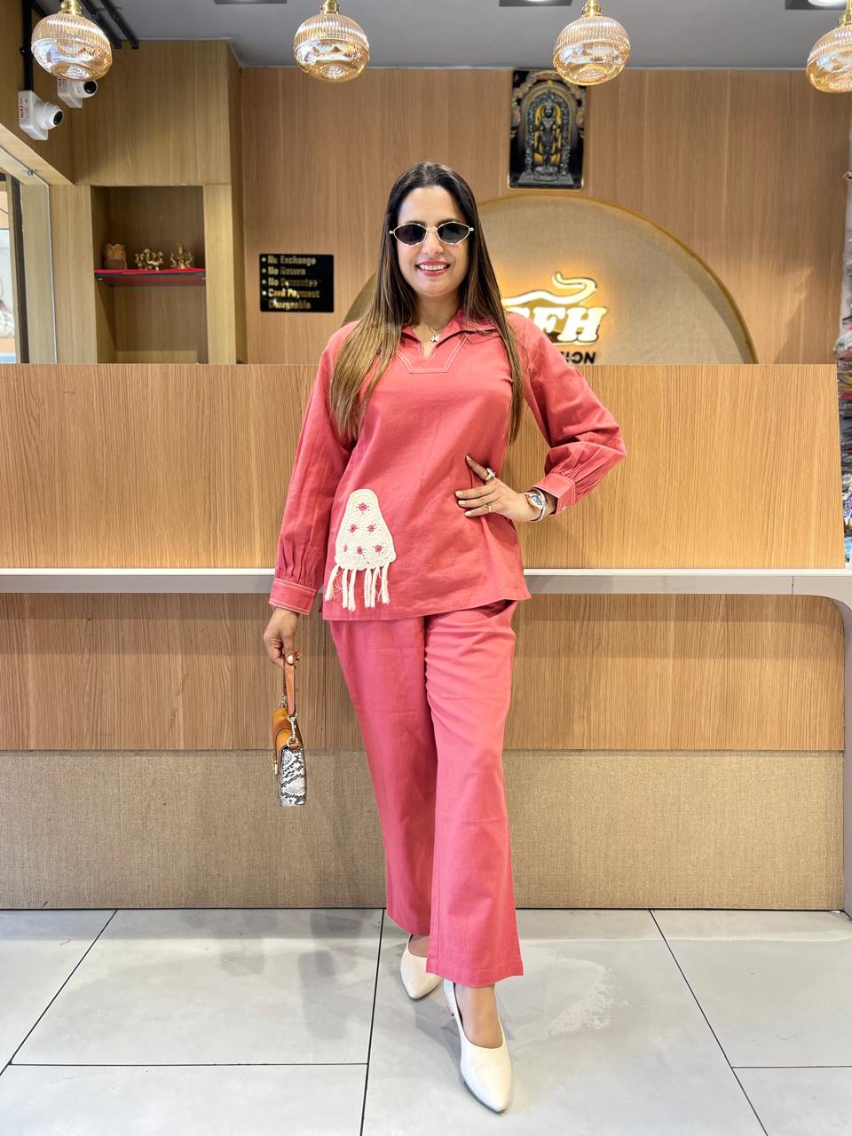 Pure Flex Cotton Peach Pink 2pc Set