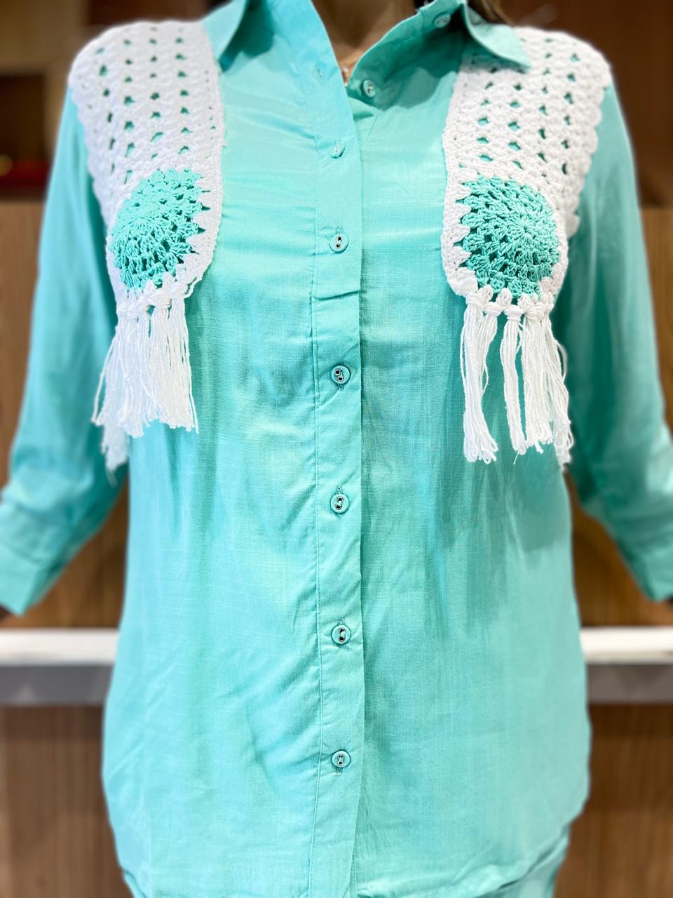 Pure Rayon Flex Sea Green 2pc Set