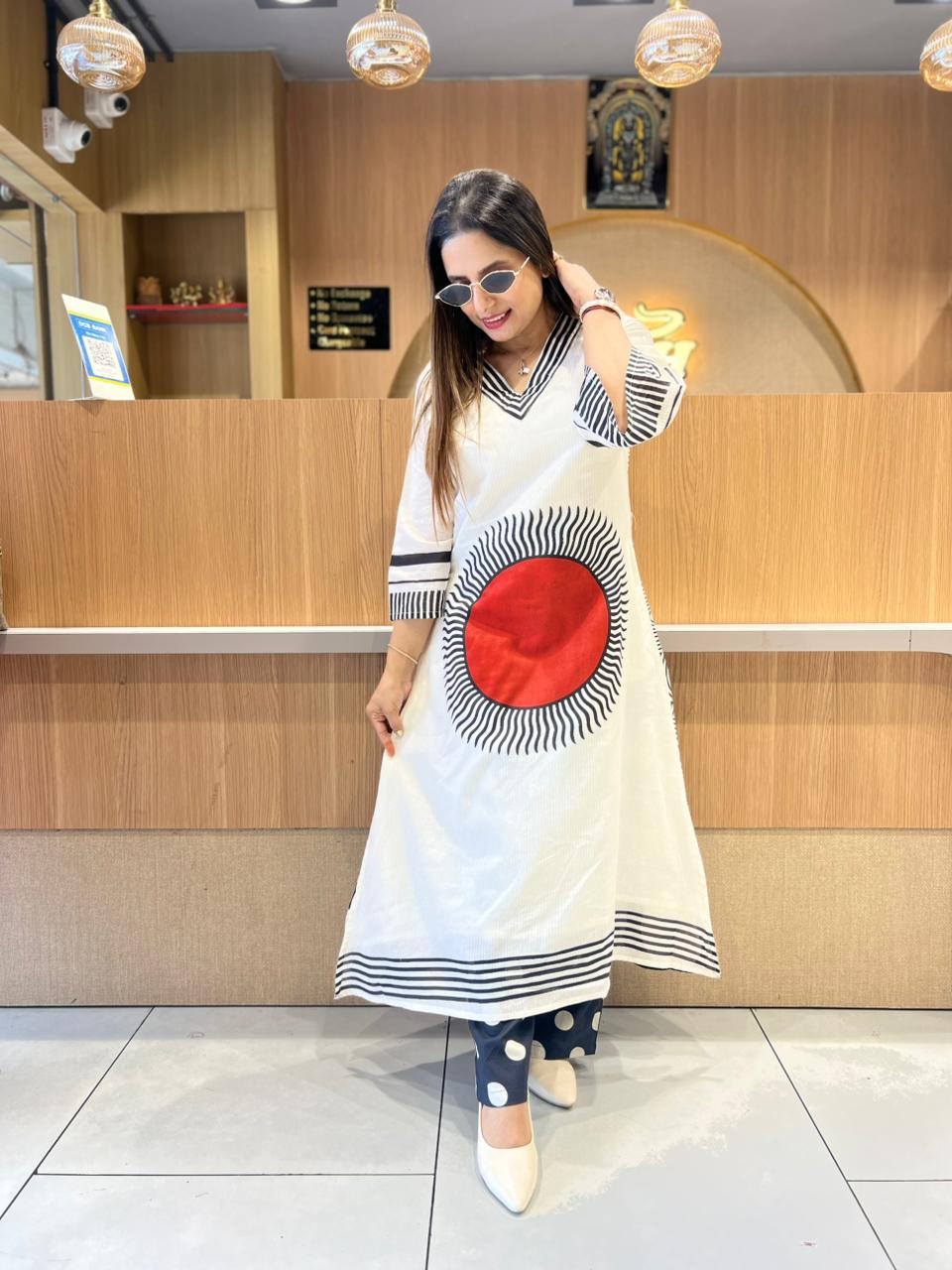 Pure Mull Cotton Off White 2pc Set