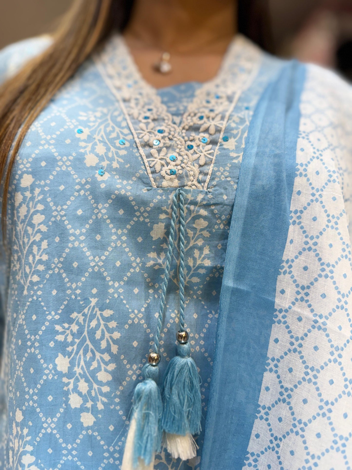 Pure Cotton Sky Blue 3pc Set