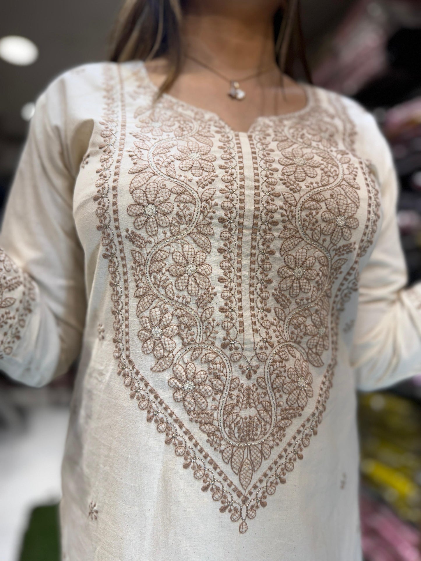 Pure Khadi Cotton Off White 3pc Set
