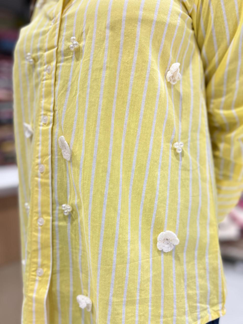 Pure Cotton Yellow Shirt