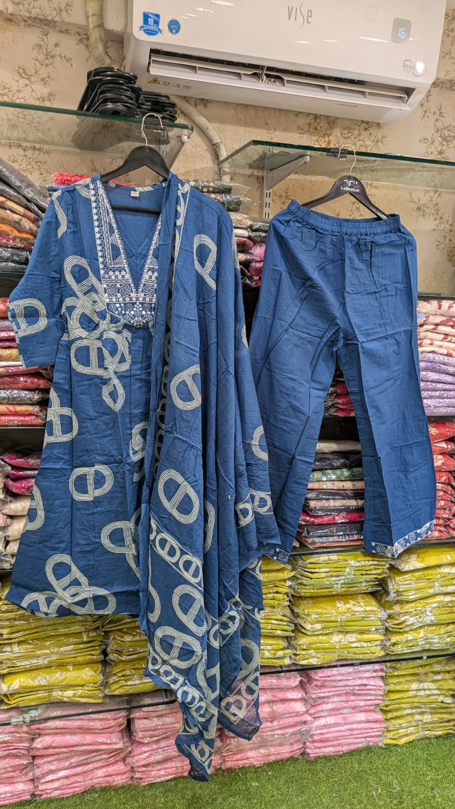 Pure Cotton Teal Blue 3pc Set