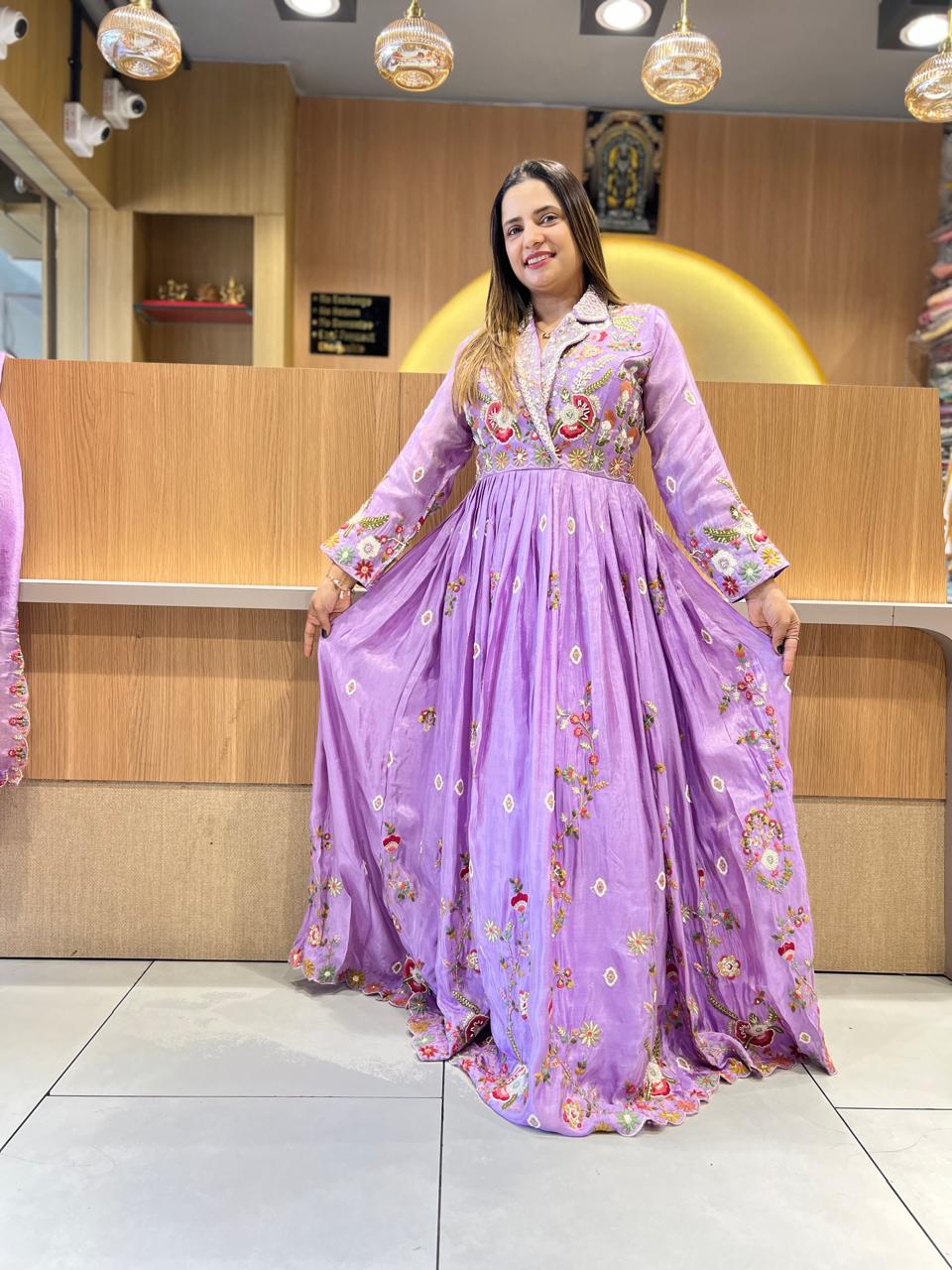 Pure Simmer Tissue Purple Gown