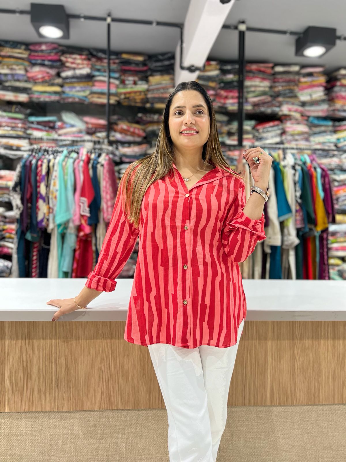 Pure Cotton Red Shirt