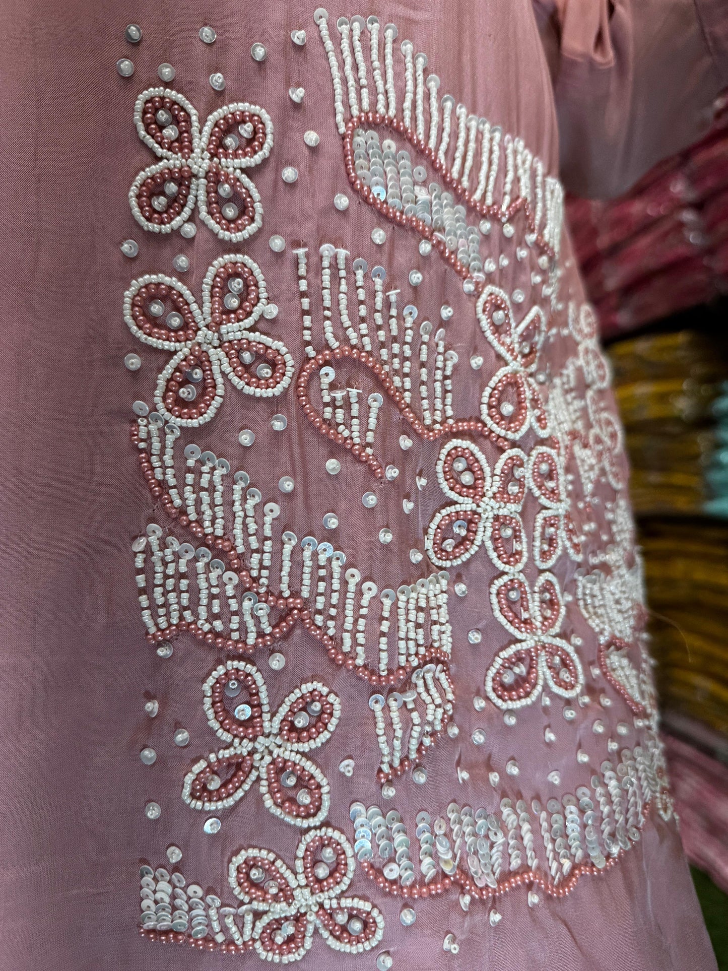 Pure Viscoce Organza Pink 2pc Set