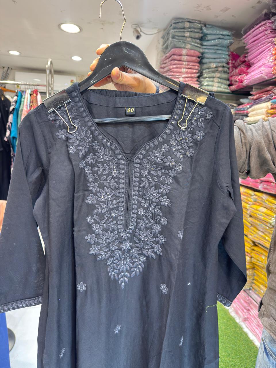 Pure German Rayon Black 2pc Set