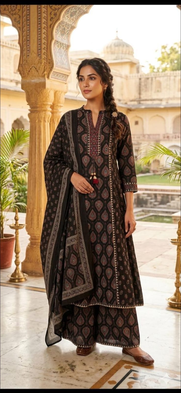 Pure Cotton Black 3pc Set