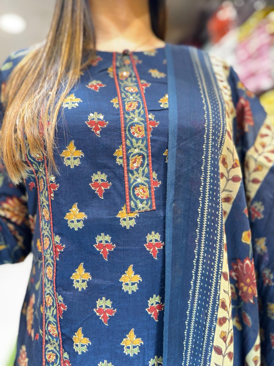 Pure Cotton Blue 3pc Set