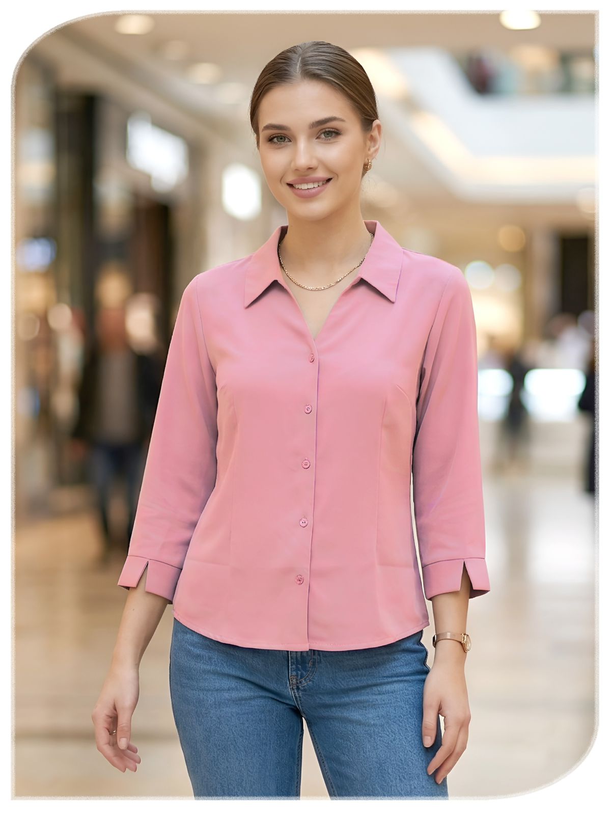 Pure German Crep Pink Shirt