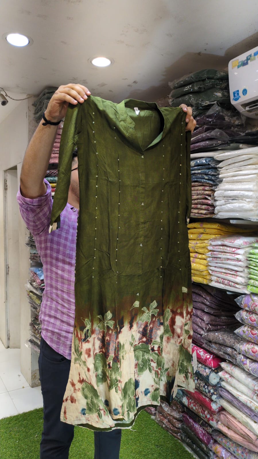 Pure German Rayon Green Midi