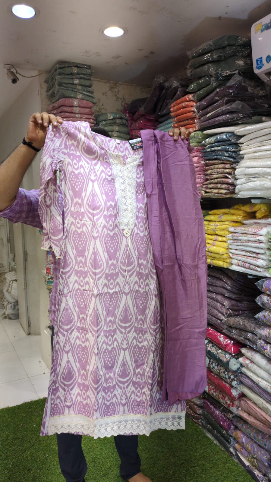 Muslin Purple 2pc Set