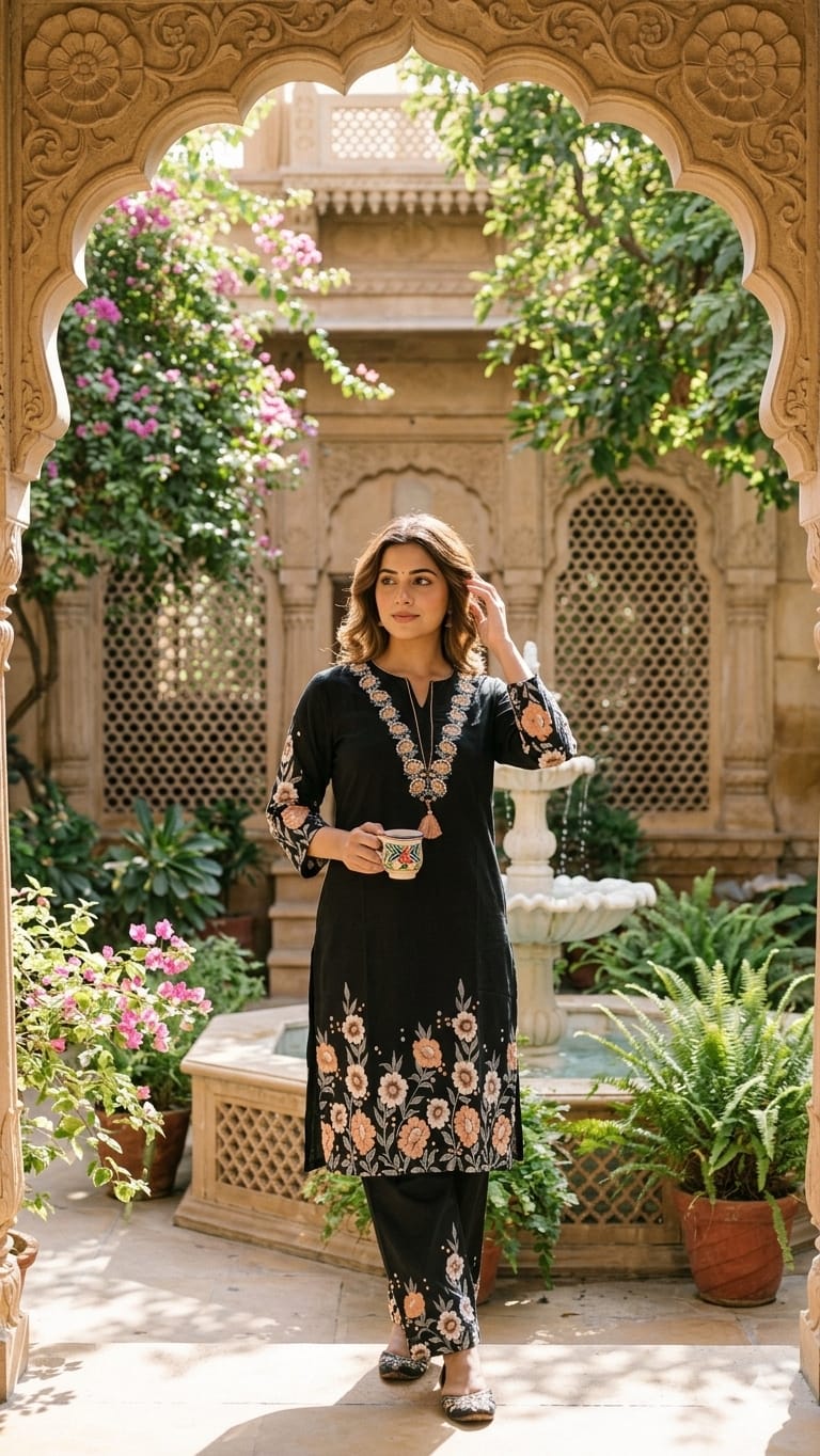 Pure Cotton Black 2pc Set