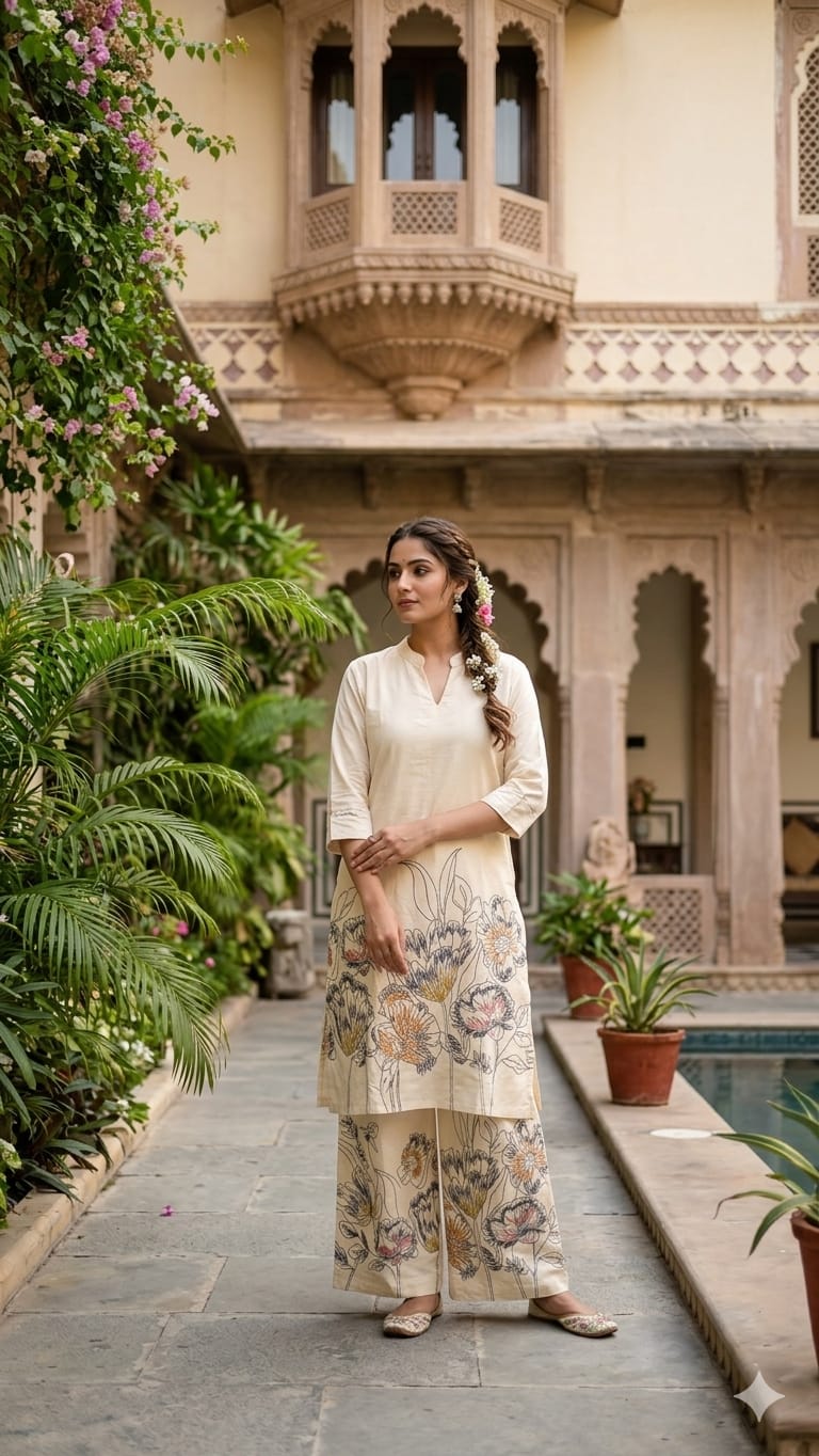 Pure Flex Cotton Off White 2pc Set