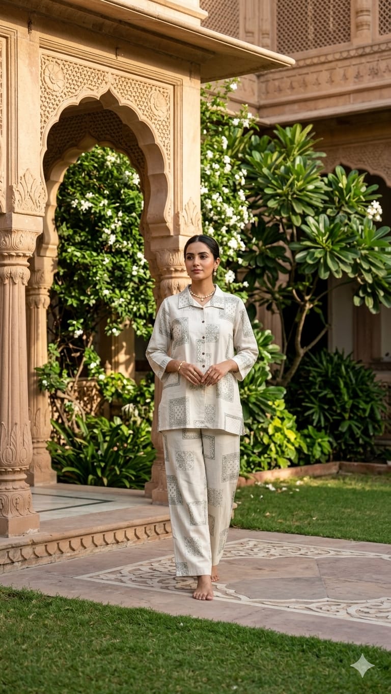 Pure Cotton Off White 2pc Set