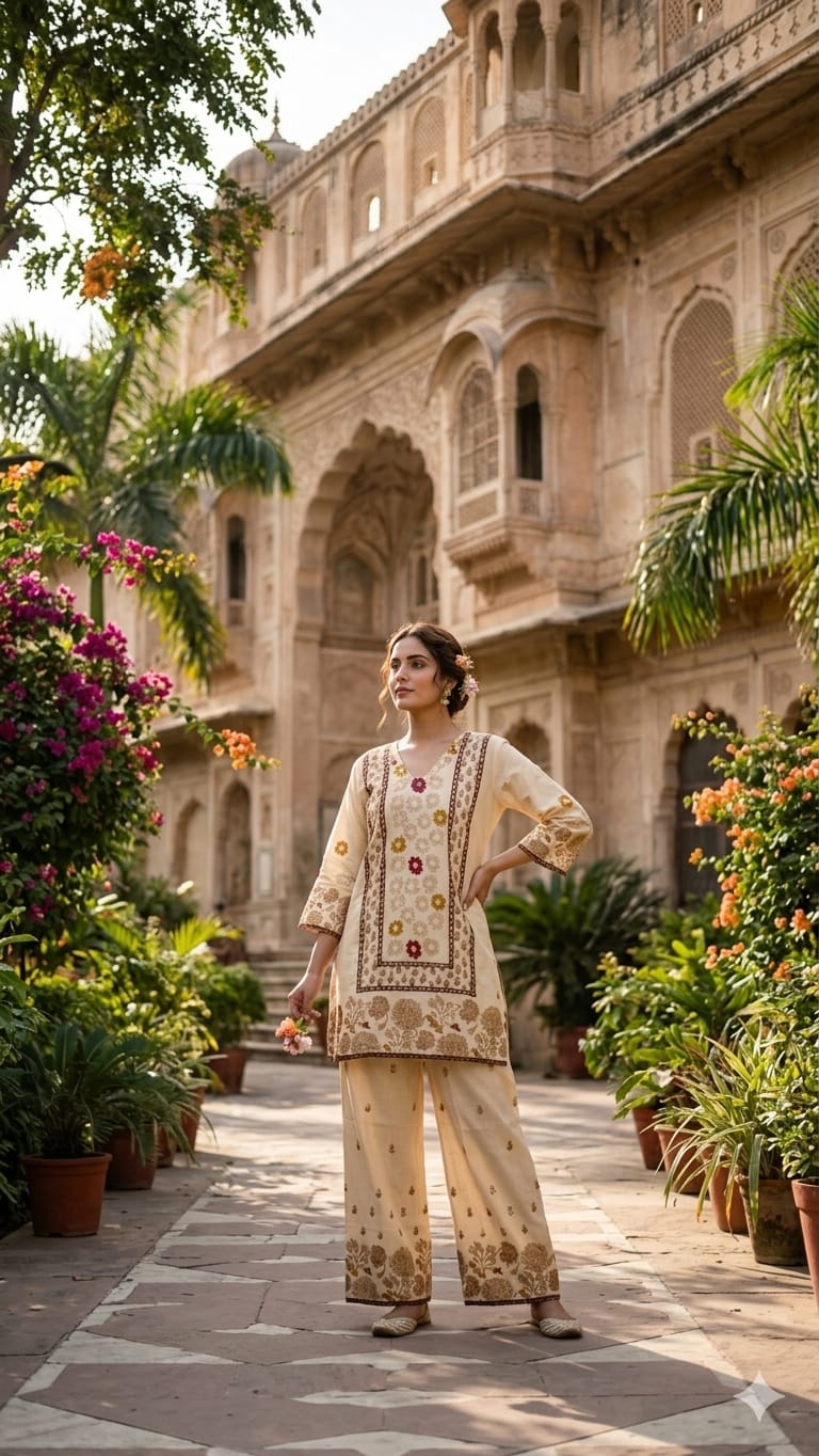 Pure Linen Cream 2pc Set