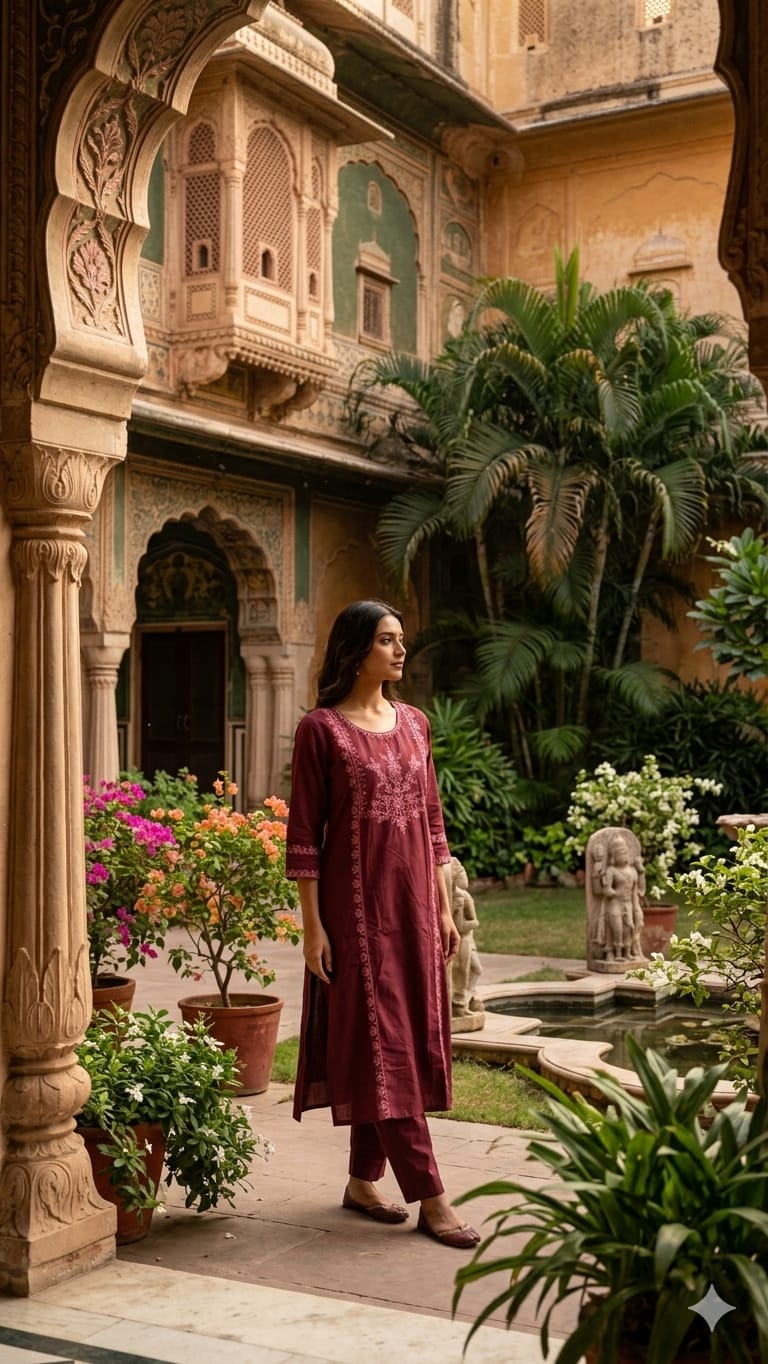 Pure Flex Cotton Maroon 2pc Set