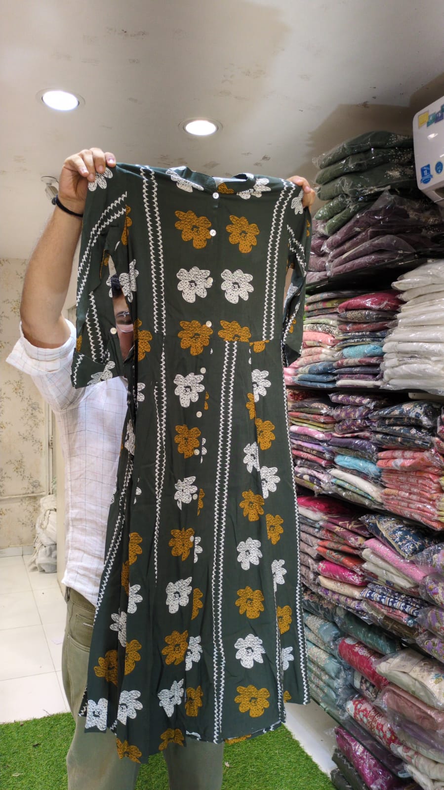 Pure German Rayon Green Midi