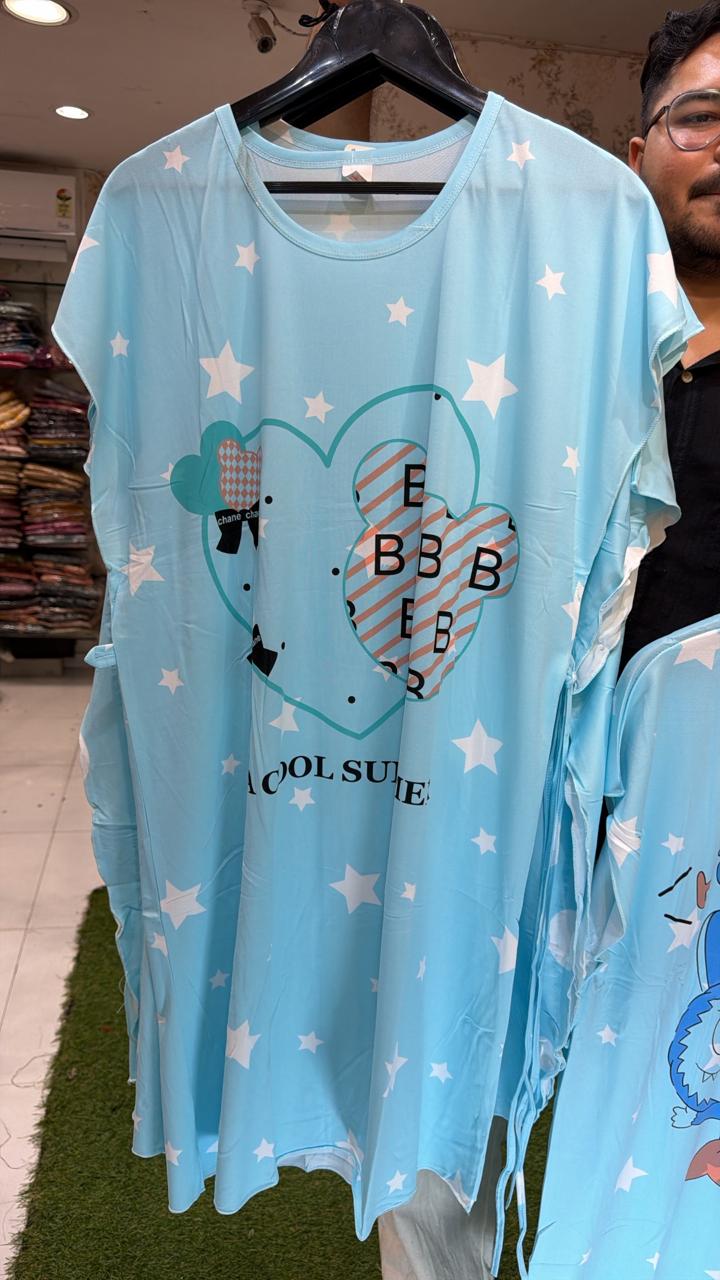 Pure Hoisery Nighty Sky Blue